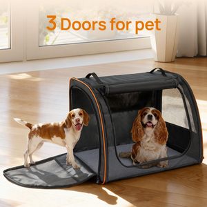 Nouveau Grand Porte-<span class=keywords><strong>Chien</strong></span> de Voiture Noir Respirant <span class=keywords><strong>avec</strong></span> Fenêtre, Grande Capacité, Universel Quatre Saisons - Product Image 4