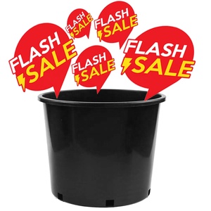 Vente en gros 1 2 3 4 5 gallons pots de fleurs en plastique pour plantes noires pots de pépinière en plastique 7 gallons jardinière en plastique pour pépinière pots de jardinage