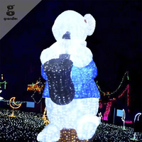 Lámpara Decorativa de Jardín con Diseño de Conejo 3D, Marco Metálico Grande, Luces LED, para Exteriores, Precio de Fábrica