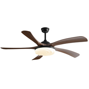<b>Ceiling</b> <b>Fan</b> Light 60 Inch Led With Inverter For Living Room And Dining Room Fixed Blade Design Elegant Imitation Wood Style - Product Image 2