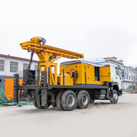 Foreuse pneumatique à traction de 300m/500m pour l'exportation mondiale, à vendre à bas prix, type camion lourd, pour le forage de puits d'eau