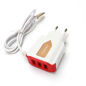 Smart 3 USBชาร์จโทรศัพท์มือถือโลโก้ที่กำหนดเองหน้าจอHome Travel Adapter V8 Micro Usb EU EU