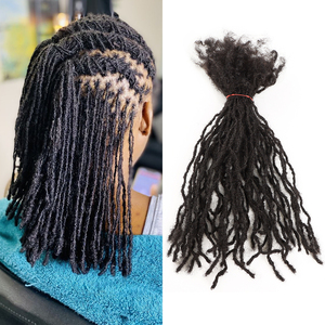 <span class=keywords><strong>Dreadlocks</strong></span> naturels en gros, 100% cheveux humains, extensions de micro-locs permanentes, <span class=keywords><strong>dreadlocks</strong></span> entrelacées faites à la main, cheveux humains - Product Image 1
