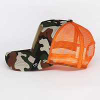Topi Baseball 6-Panel Twill Camo Vintage Stylish Unisex, Desain Hip Hop Streetwear yang Dapat Disesuaikan, Patch Logo Kustom, Terstruktur, Motif Buah