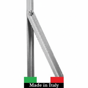 Supporto a Forma di 'L' in Ferro Zincato a Caldo, Altezza 200 cm, per Pali di Recinzione, Prodotti per Recinzioni - Product Image 1