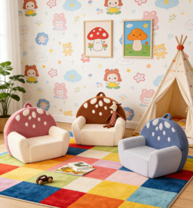 Sofá <span class=keywords><strong>Infantil</strong></span> Moderno, Desmontable y Lavable, de Terciopelo con Esponja de Alta Densidad, para Dormitorio, Sala de Estar o Jardín de Niños - Product Image 1