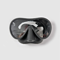 Masque de plongée à lentille unique grand angle, anti-buée, en verre trempé, en silicone, pour la plongée libre, la plongée avec tuba et la natation