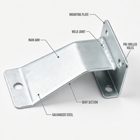 Support d'angle en acier de type Z personnalisé pour montage et fixation de châssis et d'équipements