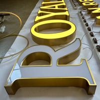 Enseigne néon personnalisée, lettres en relief LED, étanches pour extérieur, lettres lumineuses 3D, face en acrylique, bordure en métal, devanture de magasin