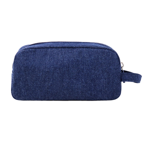 Estuche para lápices SENDA de nailon azul con cremallera y diseño de pegatinas de animales adorables para almacenamiento en la escuela u oficina - Product Image 3