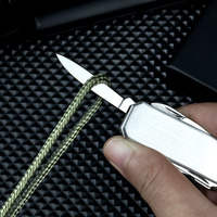 6-in-1 Multifunktions-Survival Multi-Tool Taschen messer Schere Notfall Camping Edelstahl DIY Industrie OEM anpassbar