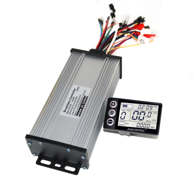15Mosfets GREENTIME 36V 48V 60V 800W 1000W 35A Brushless DC Motor Controller Ebike Controller +S866 Display One Set