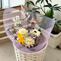 Filet de gaze de verre semi-transparent carré 49x49cm pour la mise en forme et la conservation des fleurs, l'emballage de bouquets, la superposition et le revêtement de boîtes cadeaux