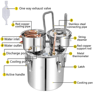 Équipement de distillation à usage domestique, kits de distillation d'alcool pour l'éthanol, le whisky, la bière, l'eau, la fabrication de brandy, machine de brassage à domicile - Product Image 2