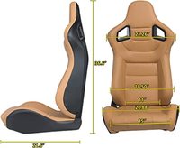 Siège de course en cuir PVC personnalisé avec logo, siège de voiture réglable, siège de jeu