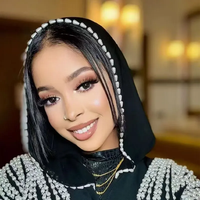 Haute qualité plaine Tudung perle perlée écharpe femmes musulmanes islamique châles écharpe Hijab foulards en mousseline de soie pour les femmes