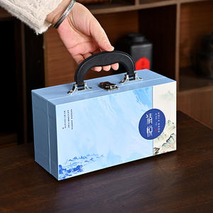 Juego de Té de Cerámica Portátil Lotus Vine, Caja de Regalo Empresarial Completa, Regalo Premium para Reuniones Anuales - Product Image 1