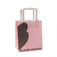 Sac cadeau personnalisé de luxe en carton pour filles, avec ruban rose et poignée, pour bougies, artisanat, aliments, cadres photo, matériaux recyclés