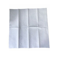 Fabricants de haute qualité, serviettes de restaurant personnalisées blanches 400mm x 400mm, serviettes de table en papier 1/4 fois