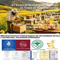 Boîte de ruche Langstroth d'apiculture de qualité supérieure imprégnée de cire d'abeille, 10 compartiments, ensemble complet