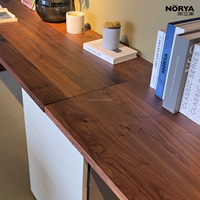 Table de bureau moderne de luxe NORYA en bois massif de noyer avec tiroir pour mobilier de bureau