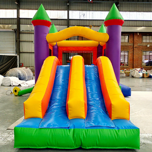 Château gonflable Doctor Dolphin pour enfants 300x270x213CM en tissu Oxford avec toboggan et souffleur - Product Image 1