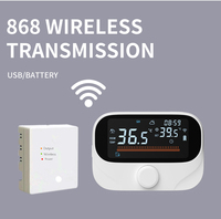 Termostato Inalámbrico WiFi para Caldera, 16A RF433, Controlador Inteligente Programable de Temperatura Ambiente para Caldera de Gas de Pared y Calefacción por Suelo Radiante