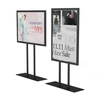 Support d'affichage de comptoir en métal pour affiches interchangeables, design moderne et écologique, présentoir publicitaire