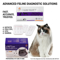 Cassette de test rapide triple/combiné vétérinaire pour chats - Bandelettes de diagnostic en une étape pour le soin des chats et le dépistage des maladies