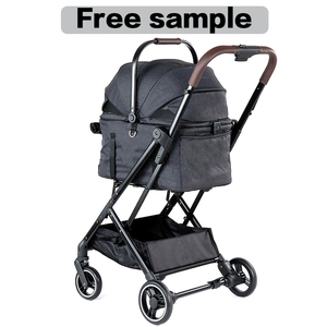 Sang trọng 2-in-1 vật nuôi xe đẩy tùy chỉnh nhôm mini Dog giỏ hàng với sang trọng thiết kế mới một thứ hai gấp Dog Travel sản phẩm - Product Image 3