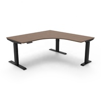 Bureau électrique réglable en hauteur à 3 pieds, bureau d'angle à trois moteurs, bureau assis-debout en forme de L, cadre de bureau debout