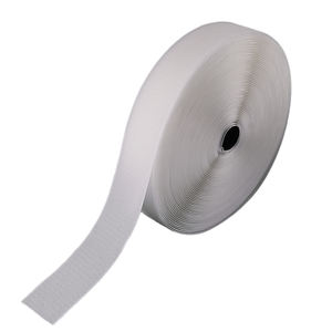 Wholesale non-adhesive woven sewing machine sewing <b>hook</b> and loop tapes fasteners clothing accessories white support OEM ODM - Product Image 5