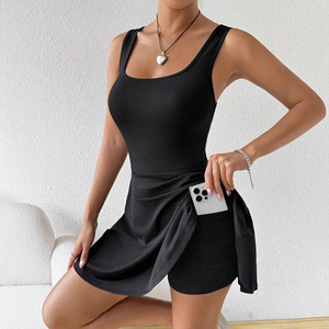 2025 abito da donna <span class=keywords><strong>a</strong></span> vita alta Casual <span class=keywords><strong>elegante</strong></span> di moda europea americana transfrontaliera In Stock - Product Image 6