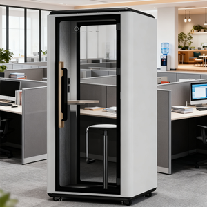 Cabine de karaoké portable moderne, petit studio d'enregistrement, cabine individuelle agrandie, bien ventilée, bureau mobile, cabine téléphonique, centre commercial - Product Image 2