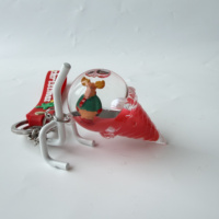 Porte-clés personnalisé de Noël avec figurines flottantes liquides, formes variées (Père Noël, Élan, Bonhomme de neige), en acrylique, cadeau promotionnel festif