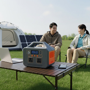Station d'alimentation portable avec contrôle MPPT, générateur solaire extérieur 500W, prises AC 110V/220V, onde sinusoïdale pure, batterie au lithium, type C - Product Image 3
