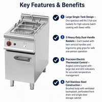 Cuisinière à pâtes au gaz 11KW 55kg pour la restauration et les restaurants, en acier inoxydable, garantie 1 an