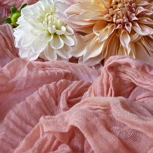 Chemin de table rustique pour mariage, 100% polyester tissé, personnalisé, pour broderie - Product Image 3