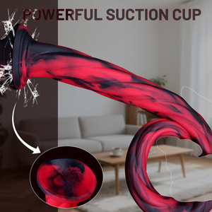 <span class=keywords><strong>Twist</strong></span> Whip Liquide Silicone Rouge Noir Couleur Mixte <span class=keywords><strong>Fouet</strong></span> Anal Super Long Bouchon Postérieur Queue Ventouse Profonde Ensemble Modèle S - Product Image 5