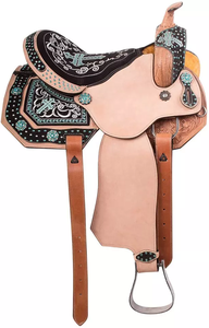 Ensemble de selle de cheval en cuir de vache de qualité supérieure, kit de selle occidentale pour chevaux - Product Image 2