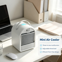 Mini Ventilatore Portatile Elettrico da Tavolo con Funzione di Raffreddamento e Umidificazione, Serbatoio d'Acqua da 700ml, per Casa e Hotel