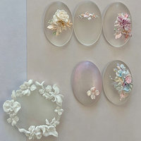 Moule en silicone 3D pour ongles motif floral Nuit d'été, modèle réutilisable pour la décoration des ongles, outil de manucure