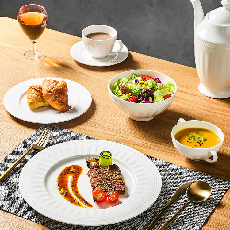 Dinnerware Sets Bone China Restaurant Plates Ceramic Dinner Set
