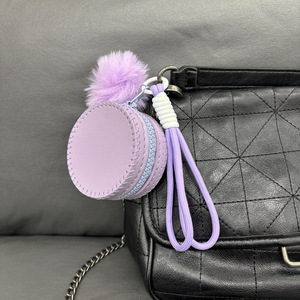 New Creativity Leather zero Wallet DIY Beginner's Kit Mini Storage Bag Keychain Pendant Accessory Promotional Business Gift