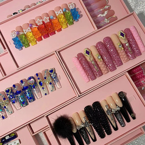 <span class=keywords><strong>Marbre</strong></span> Nail Art <span class=keywords><strong>Faux</strong></span> ongles emballés sur mesure étiquettes privées durables pour l'application au doigt directement du fournisseur d'ongles - Product Image 4