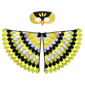 Ensemble de masques d'ailes d'oiseaux, costume d'animal pour enfants, déguisement en feutre, hibou, perroquet, poulet, accessoires de jeu de rôle animal, cadeau pour filles <span class=keywords><strong>et</strong></span> garçons - Product Image 3