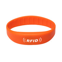 Gelang Silikon RFID Tahan Air yang Dapat Disesuaikan, Gelang NFC untuk Kontrol Akses ID Karyawan Perusahaan dan Absensi