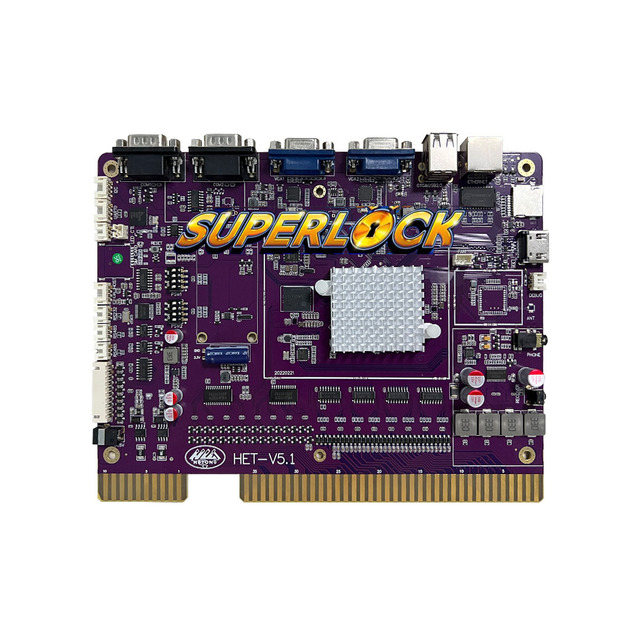 HET Popular Skill Game Superlock PCB Software Touch Screen Vertical Video Game Night Life 5 in 1