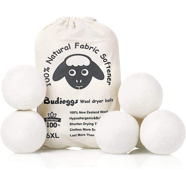 Wool Dryer Balls - Natural Fabric Softener, Reusable the Large Dryer Ball Is a Better Alternative to Liquid Softener.