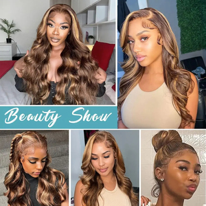 Parrucche Ombre Biondo Miele in Capelli Umani 1b/27 Body Wave 13x4 13x6 HD Lace Frontal Wig 100% Capelli Vergini Non Trattati per Boutique - Product Image 5